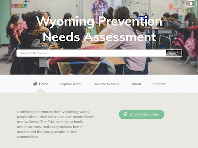 Screenshot of Wyoming PNA Survey website.